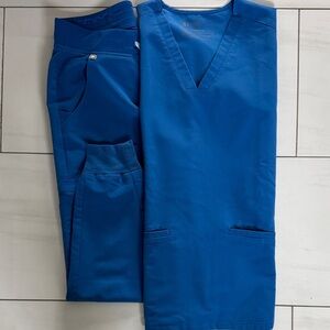 Figs Blue Scrub Set